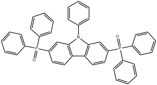 2,7-Bis(diphenylphosphinyl)-9-phenylcarbazole Structure