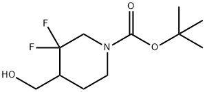 1-BOC-3,3-DIFLUORO-4-(HYDROXYMETHYL)PIPERIDINE Struktur