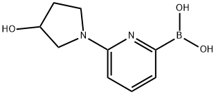 6-(3-HYDROXYPYRROLIDIN-1-YL)PYRIDINE-2-BORONIC ACID Struktur