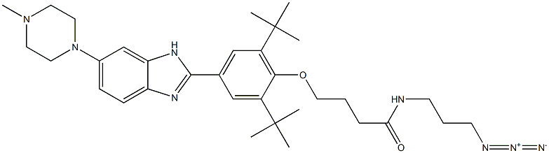 N-(3-Azidopropyl)-4-(2,6-di-tert-butyl-4-(6-(4-Methylpiperazin-1-yl)-1H-benzo[d]iMidazol-2-yl)phenoxy)butanaMide Struktur