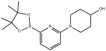 6-(4-HYDROXYPIPERIDIN-1-YL)PYRIDINE-2-BORONIC ACID PINACOL ESTER Struktur