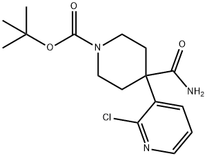 1-Piperidinecarboxylic acid, 4-(aMinocarbonyl)-4-(2-chloro-3-pyridinyl)-, 1,1-diMethylethyl ester