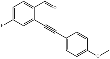 4-fluoro-2-((4-Methoxyphenyl)ethynyl)benzaldehyde Struktur