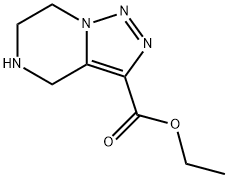 Ethyl 4,5,6,7-tetrahydro-[1,2,3]triazolo[1,5-a]pyrazine-3-carboxylate Struktur