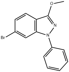 6-BroMo-3-Methoxy-1-phenyl-1H-indazole Struktur