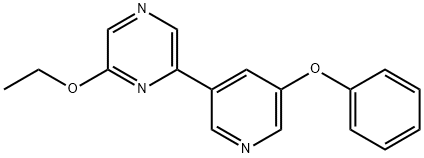 2-ethoxy-6-(5-phenoxypyridin-3-yl)pyrazine Struktur