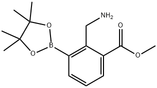 methyl 2-(aminomethyl)-3-(4,4,5,5-tetramethyl-1,3,2-dioxaborolan-2-yl)benzoate Struktur