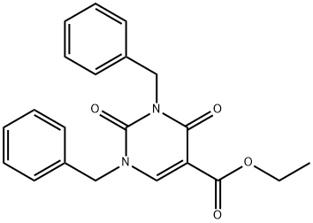 ethyl 1,3-dibenzyl-2,4-dioxo-1,2,3,4-tetrahydropyriMidine-5-carboxylate Struktur