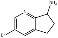 3-broMo-6,7-dihydro-5h-cyclopenta[b]pyridin-7-aMine Struktur