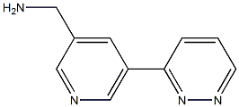 (5-(pyridazin-3-yl)pyridin-3-yl)methanamine Struktur