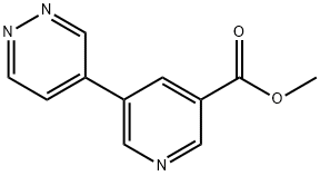 Methyl 5-(pyridazin-4-yl)nicotinate Struktur