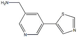 (5-(thiazol-5-yl)pyridin-3-yl)methanamine Struktur