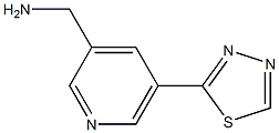 (5-(1,3,4-thiadiazol-2-yl)pyridin-3-yl)methanamine Struktur