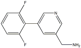 (5-(2,6-difluorophenyl)pyridin-3-yl)methanamine Struktur