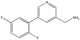 (5-(2,5-difluorophenyl)pyridin-3-yl)methanamine Struktur