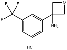 3-[3-(TrifluoroMethyl)phenyl]oxetan-3-aMine hydrochloride Struktur