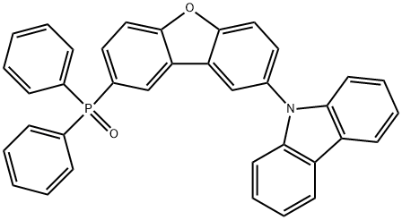 9-[8-(二苯基氧膦基)-2-二苯并呋喃基]-9H-咔唑 結(jié)構(gòu)式