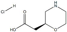 (S)-2-(morpholin-2-yl)acetic acid hydrochloride Struktur