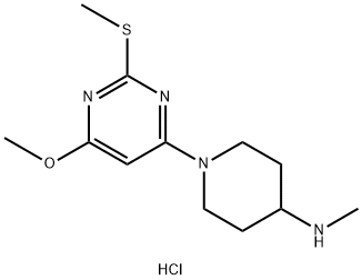 1-(6-Methoxy-2-(Methylthio)pyriMidin-4-yl)-N-Methylpiperidin-4-aMine hydrochloride Struktur