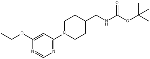 [1-(6-Ethoxy-pyriMidin-4-yl)-piperidin-4-ylMethyl]-carbaMic acid tert-butyl ester Struktur