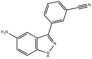 3-(5-amino-1H-indazol-3-yl)benzonitrile Struktur