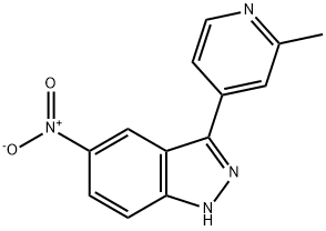 3-(2-methylpyridin-4-yl)-5-nitro-1H-indazole Struktur