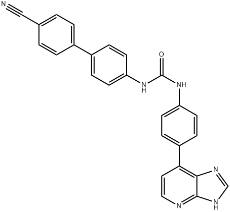 N-(4'-Cyano[1,1'-biphenyl]-4-yl)-N'-[4-(3H-iMidazo[4,5-b]pyridin-7-yl)phenyl] Urea Struktur