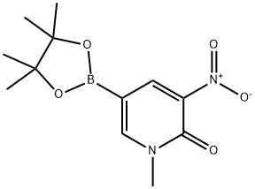 1-Methyl-3-nitro-5-(4,4,5,5-tetraMethyl-[1,3,2]dioxaborolan-2-yl)-1H-pyridin-2-one Struktur