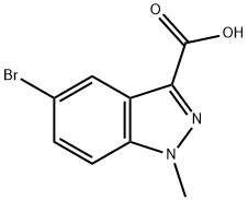 5-BroMo-1-Methyl-1H-indazole-3-carboxylic acid Struktur