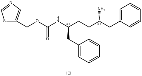 thiazol-5-ylMethyl (2S,5S)-5-aMino-1,6-diphenylhexan-2-ylcarbaMate hydrochloride Struktur