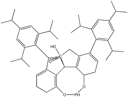 (11aR)-10,11,12,13-Tetrahydro-5-hydroxy-3,7-bis[2,4,6-tris(1-methylethyl)phenyl]-diindeno[7,1-de:1',7'-fg][1,3,2]dioxaphosphocin 5-oxide Struktur