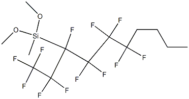 Dodecafluoroheptylpropyl methyl dimethoxysilane Struktur