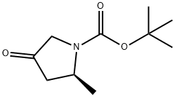 (S)-tert-butyl 2-Methyl-4-oxopyrrolidine-1-carboxylate Struktur