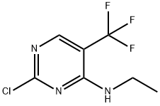 4-chloro-N-ethyl-5-(trifluoroMethyl)pyriMidin-2-aMine Struktur