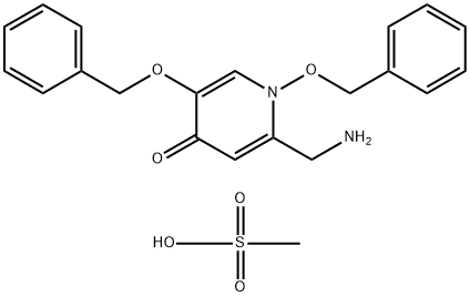 2-(aMinoMethyl)-1,5-bis(benzyloxy)pyridin-4(1H)-one Methanesulfonate Struktur