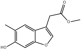 Methyl 2-(6-hydroxy-5-Methylbenzofuran-3-yl)acetate Struktur