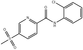 N-(2-chlorophenyl)-5-(Methylsulfonyl)picolinaMide Struktur