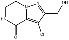 3-chloro-2-(hydroxyMethyl)-6,7-dihydropyrazolo[1,5-a]pyrazin-4(5H)-one Struktur