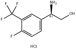 (R)-2-aMino-2-(4-fluoro-3-(trifluoroMethyl)phenyl)ethanol hydrochloride Struktur