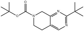 tert-Butyl 2-(tert-butyl)-5,6-dihydropyrido[3,4-d]pyriMidine-7(8H)-carboxylate Struktur