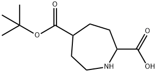 5-(tert-Butoxycarbonyl)azepane-2-carboxylic acid Structure