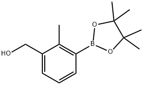 (2-Methyl-3-(4,4,5,5-tetraMethyl-1,3,2-dioxaborolan-2-yl)phenyl)Methanol Struktur