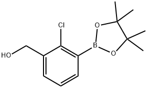 2-Chloro-3-(hydroxyMethyl)phenylboronic Acid Pinacol Ester Struktur