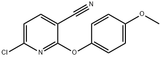 6-Chloro-2-(4-Methoxyphenoxy)nicotinonitrile Struktur