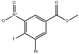 Methyl 3-broMo-4-fluoro-5-nitrobenzoate Struktur