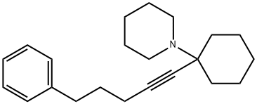 1-(1-(5-Phenylpent-1-yn-1-yl)cyclohexyl)piperidine Struktur