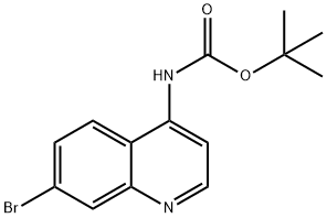 tert-butyl 7-broMoquinolin-4-ylcarbaMate Struktur