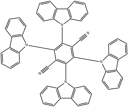 2,3,5,6-四(9-咔唑基)-對苯二腈, 1416881-53-2, 結(jié)構(gòu)式