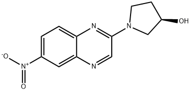 (R)-1-(6-Nitro-quinoxalin-2-yl)-pyrrolidin-3-ol Struktur