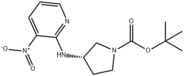 (S)-3-(3-Nitro-pyridin-2-ylaMino)-pyrrolidine-1-carboxylic acid tert-butyl ester Struktur